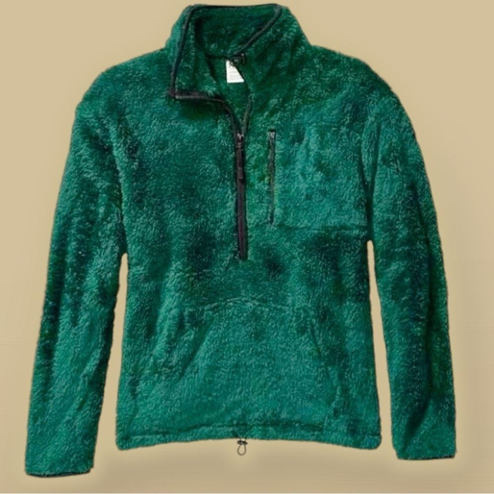NWOT PINK Victoria’s Secret Sherpa Fleece Half Zip Pullover Jacket in Green XS